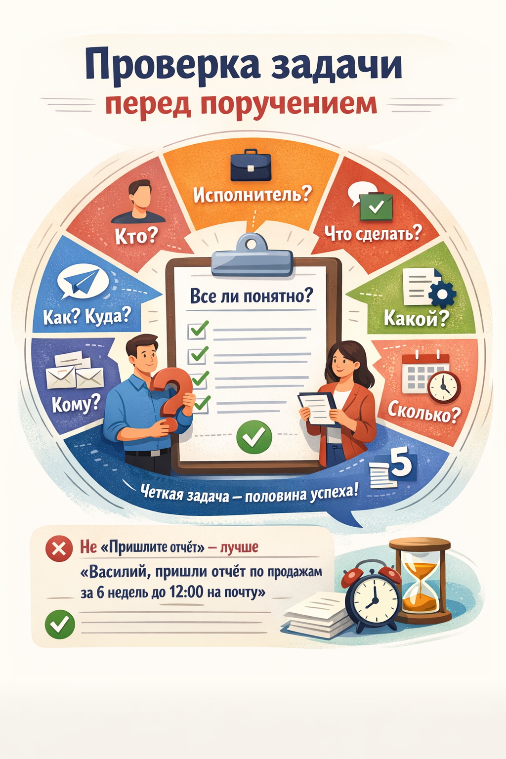 Как ставить задачи, чтобы их понимали с первого раза: метод 9 вопросов